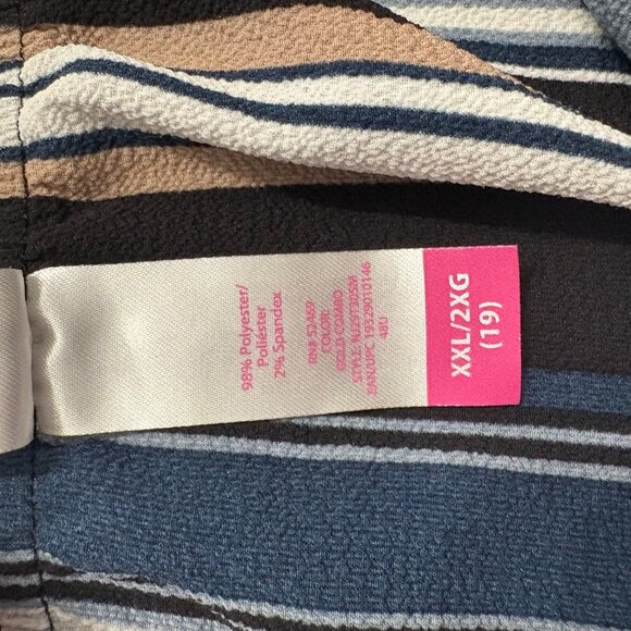 Womens No Boundaries Wide Leg Striped Lightweight Ruffle Jumpsuit Multicolor XXL - Picture 6 of 10